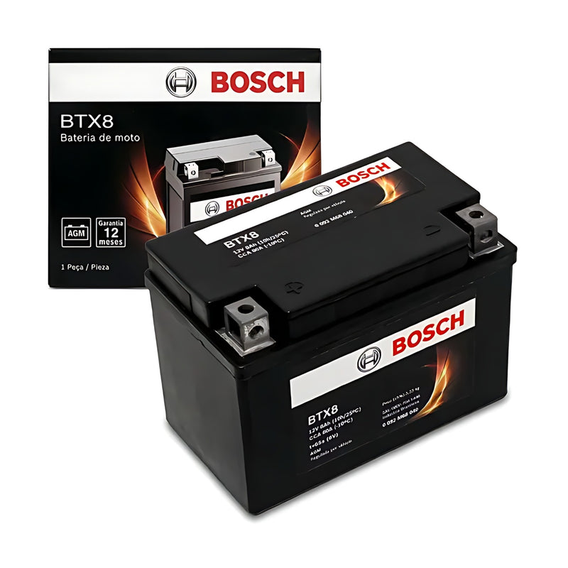 BATERIA BTX8-BS 8Ah 12V - BOSCH - 0092M68040 - ORIGINAL