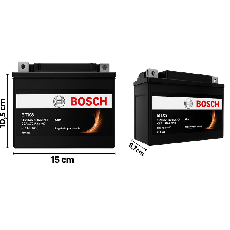 BATERIA BTX8-BS 8Ah 12V - BOSCH - 0092M68040 - ORIGINAL