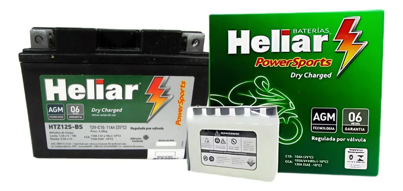 Bateria Heliar Yamaha Xvs 950 Midnight Star De 2009 HTZ12 12v 11Ah