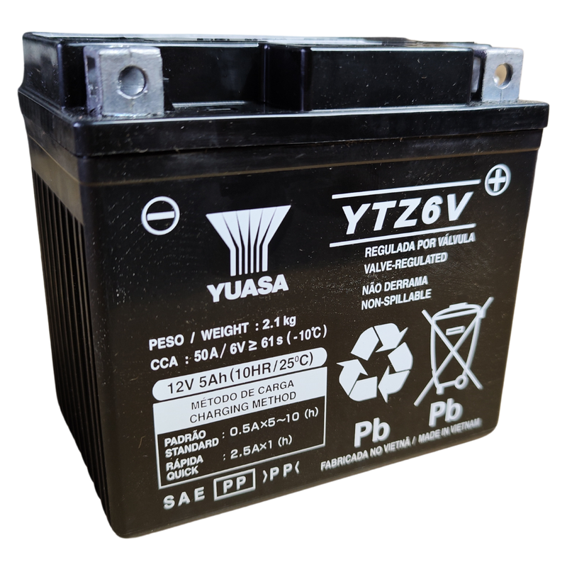 Bateria Yuasa Ytz6v 125/150 Cg/fan/titan/biz/nxr/bros/xre300 12v