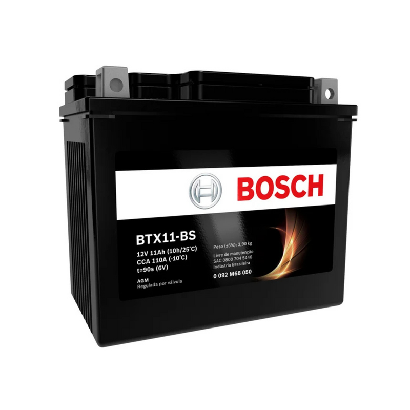 BATERIA BTX11-BS 11Ah 12V 0092M68050 - BOSCH - ORIGINAL