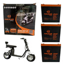 3 Baterias 30ah Haizer Elétrica Bike/moto/cadeira De Rodas - Next Gear