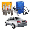 Cabos + Velas Ignição Corsa Classic 1.0 Flex 2006 2007 2008 - Delphi