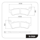 Jg Pastilha Diant+tras Xre/300/cb300r Até 2018 C/abs Cobreq - Next Gear