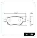 Jogo Pastilha Freio Dianteira Aircross C3 C4 Peugeot 208 307 - Next Gear