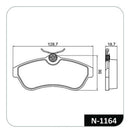 Jogo Pastilha Freio Dianteira Citroën C2 C3 2002 Até 2017 - Next Gear