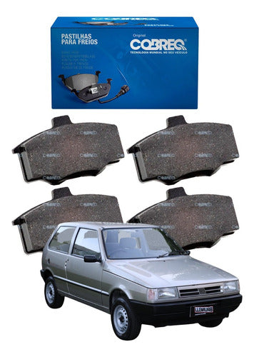 Jogo Pastilha Freio Fiat Elba Fiorino Uno 1984 Até 1997 - Cobreq