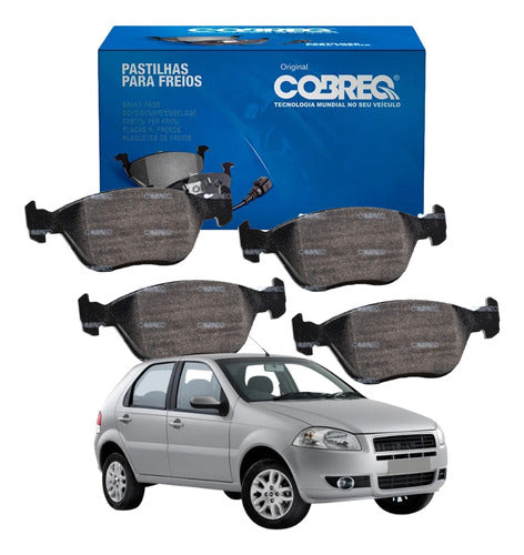 Jogo Pastilha Freio Fiat Palio Punto Linea 2010 Em Diante - Cobreq
