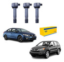 Kit 3 Bobinas De Ignição Honda Civic / Crv / Accord 1.8 - Magneti Marelli
