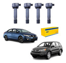 Kit 4 Bobinas Originais Civic/accord 2006 2007 2008 2009 - Magneti Marelli