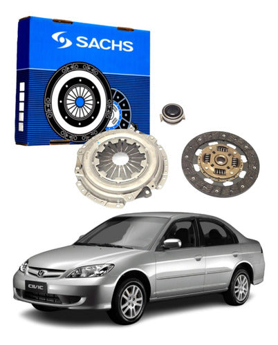 Kit Embreagem Honda Civic 1.7 16v Ex/lx/lxl 2000-2006 Sachs - Sachs