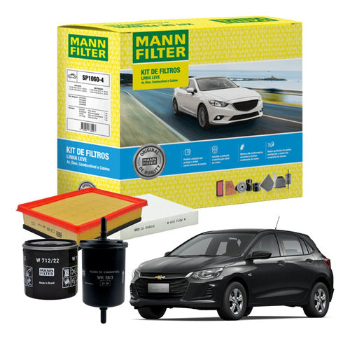 Kit Filtros Mann Filter Chevrolet Onix Prisma 1.0 1.4 2013.. - MANN FILTER