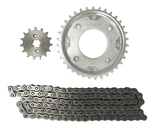 Kit Relação Transmissão Nakata Sundown Hunter 125 2003-2008 - Next Gear