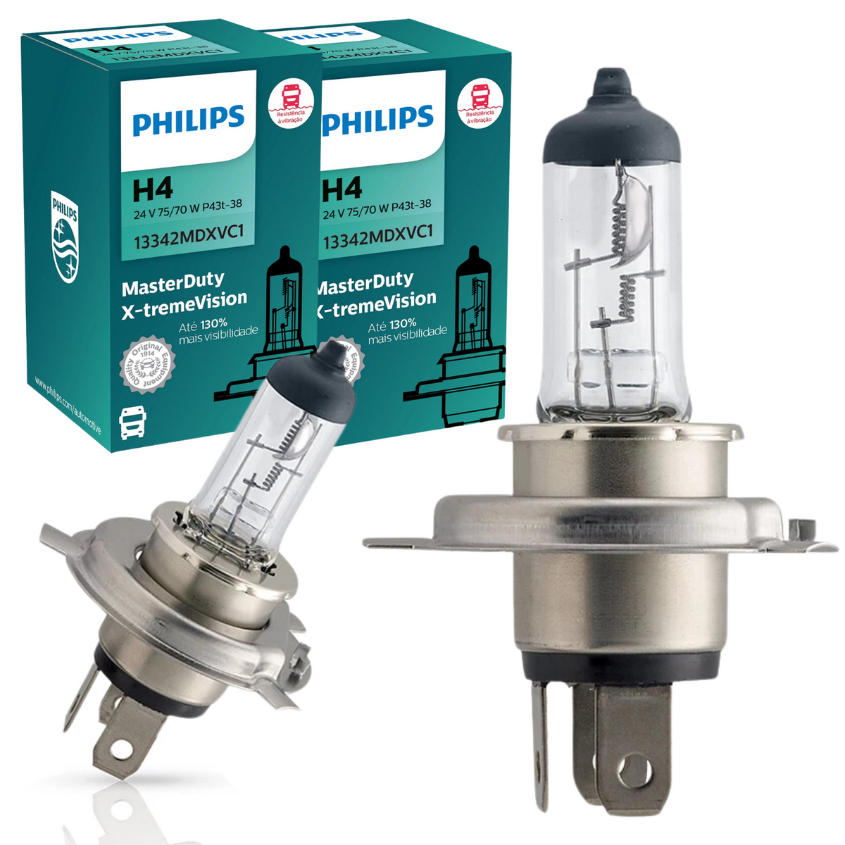 Par Lampada Original Philips Caminhão H4 24v X-tremevision - Next Gear