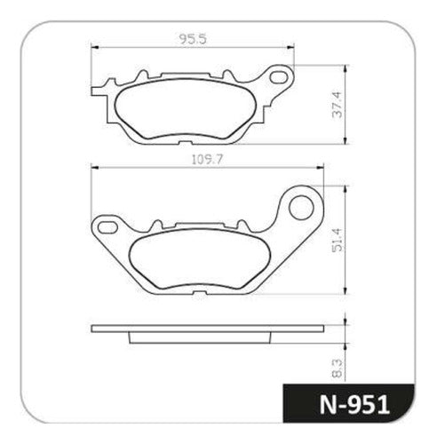 Pastilha De Freio Diant/tras Crypton/t115/nmax160/ybr125/yzf - Next Gear