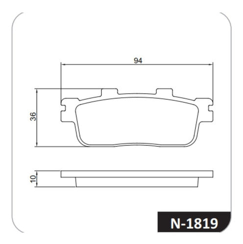 Pastilha De Freio N1819 - Next Gear