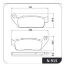 Pastilha De Frio Traseira Honda Cb Twister 250/honda Cbr 250 - Cobreq