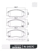 Pastilha Freio Cerâmica Dianteira Civic 2016 1.8 2.0 Lxs Exs - Cobreq