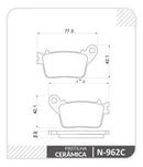 Pastilha Freio Traseira Cbr600 Fireblade 1000 Gsx-r 1000 - Next Gear