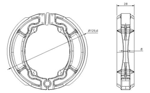 Patim Lona Freio Traseira Yamaha Dt 180 1987... Cobreq - Next Gear