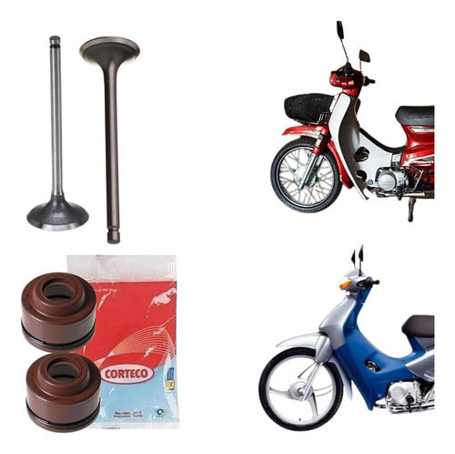 Válvula De Admissão + Escape E Retentores C100/dream/biz - Next Gear